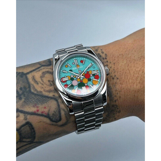 Custom Seiko Mod • Turquoise Green Celebration Dial Oyster Perpetual President • 36mm
